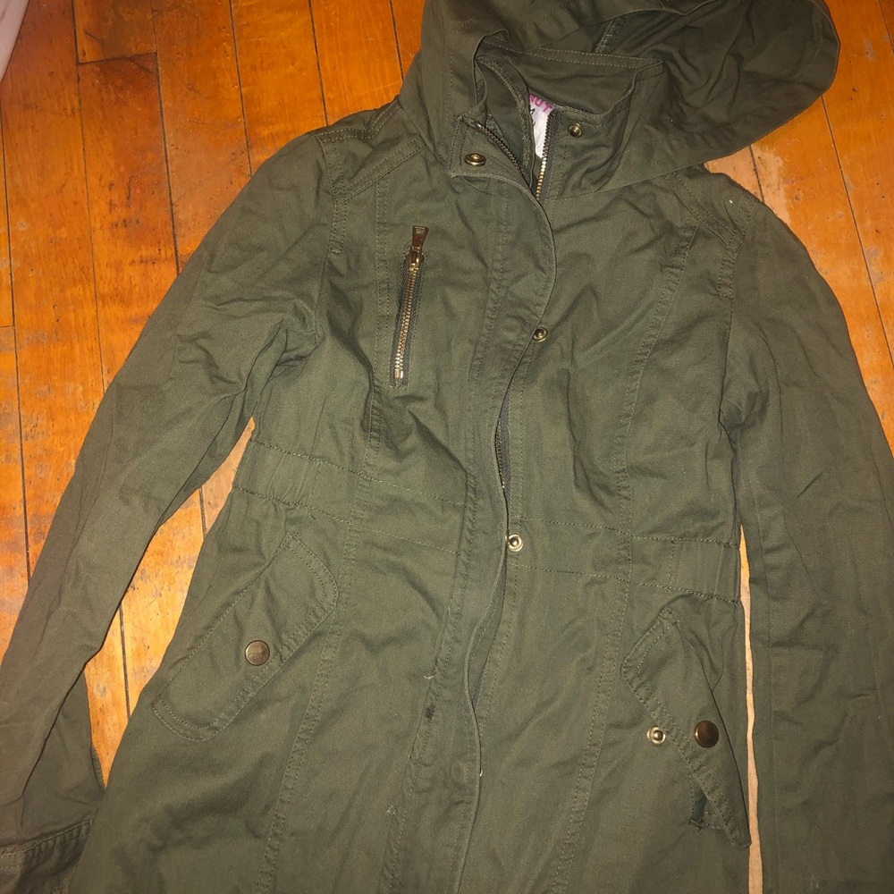 Girls green jacket size 10-12